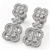 Image 1 : 2.09 ctw Diamond Designer Earrings 18K White Gold - REF-160H2R