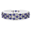 Image 2 : 17.74 ctw Sapphire & Diamond Row Bracelet 10K White Gold - REF-245R5K