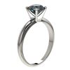 Image 3 : 1.50 ctw Certified Intense Blue Diamond Engagment Ring 10k White Gold - REF-147R3K