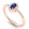 Image 2 : 0.43 ctw Tanzanite & Micro Pave VS/SI Diamond Ring 14k Rose Gold - REF-23W5H