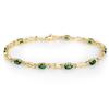 Image 1 : 2.80 ctw Emerald Bracelet 10k Yellow Gold - REF-20H2R