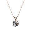 Image 3 : 1.04 ctw Certified Quality Diamond Necklace 10k Rose Gold - REF-141G3W