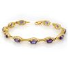 Image 1 : 8.0 ctw Tanzanite Bracelet 10k Yellow Gold - REF-81K8Y