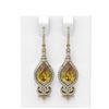 Image 1 : 6.83 ctw Canary Citrine & Diamond Earrings 18K Yellow Gold - REF-178Y2X