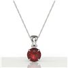 Image 2 : 2 ctw Garnet Designer Necklace 18k White Gold - REF-18X4A