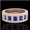 Image 1 : 1.75 ctw Tanzanite & Micro Pave VS/SI Diamond Ring 10k Rose Gold - REF-48H5R
