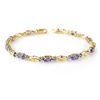 Image 1 : 2.10 ctw Tanzanite Bracelet 10k Yellow Gold - REF-23F5M