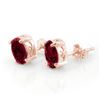 Image 1 : 1.50 ctw Ruby Earrings 14k Rose Gold - REF-16H4R