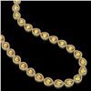 Image 2 : 36.8 ctw Fancy Citrine & Diamond Micro Pave Halo Necklace 10k Yellow Gold - REF-604A2N