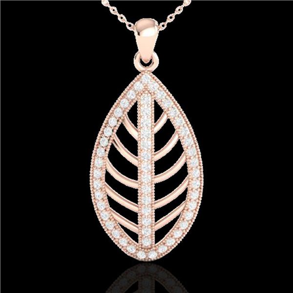 1 ctw Micro Pave VS/SI Diamond Designer Necklace 14k Rose Gold - REF-84M8G