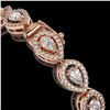 Image 3 : 7.29 ctw Pear Cut Diamond Micro Pave Bracelet 18K Rose Gold - REF-633W8H