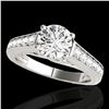 Image 1 : 1.5 ctw Certified Diamond Solitaire Ring 10k White Gold - REF-204H5R