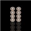 Image 1 : 5.33 ctw Oval Cut Diamond Micro Pave Earrings 18K Rose Gold - REF-736X8A