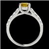 Image 2 : 2.1 ctw Certified SI/I Fancy Intense Yellow Diamond Ring 10k White Gold - REF-368M2G