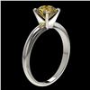 Image 3 : 1.50 ctw Certified Intense Yellow Diamond Solitaire Ring 10k White Gold - REF-233X2A