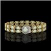 Image 1 : 17.42 ctw Opal & Diamond Bracelet 14K Yellow Gold - REF-336F4M