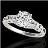 Image 1 : 1.2 ctw Certified Diamond Solitaire Ring 10k White Gold - REF-188N2F