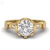 Image 2 : 1.71 ctw VS/SI Diamond Solitaire Art Deco Ring 18k Yellow Gold - REF-442W5H