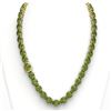 Image 3 : 145 ctw Green Tourmaline & VS/SI Diamond Micro Necklace 14k Yellow Gold - REF-2000M2G