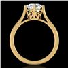 Image 3 : 1.25 ctw VS/SI Diamond Solitaire Art Deco Ring 18k Yellow Gold - REF-490X9A