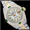 Image 1 : Rolex Men's Two Tone 14K Gold/SS, QuickSet, Diam/Ruby Dial & Diam/Emerald Bezel
