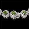 Image 3 : 72.27 ctw Tourmaline & Diamond Victorian Necklace 14K White Gold - REF-2169W8H