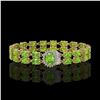 Image 1 : 26.52 ctw Peridot & Diamond Bracelet 14K Yellow Gold - REF-244M8G