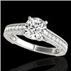 Image 1 : 1.32 ctw Certified Diamond Solitaire Ring 10k White Gold - REF-184W3H