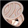 Image 1 : 1.25 ctw Micro Pave VS/SI Diamond Ring 14k Rose Gold - REF-135G5W