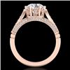 Image 1 : 2.2 ctw VS/SI Diamond Art Deco Ring 18k Rose Gold - REF-725K5Y