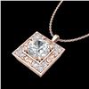 Image 1 : 1.02 ctw VS/SI Diamond Solitaire Art Deco Necklace 18k Rose Gold - REF-200R2K