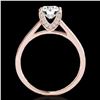 Image 2 : 1.5 ctw Certified Diamond Solitaire Ring 10k Rose Gold - REF-190F9M