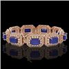 Image 2 : 61.92 ctw Sapphire & Diamond Victorian Bracelet 14K Rose Gold - REF-1288Y4X