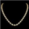 Image 1 : 15.74 ctw Marquise Cut Diamond Micro Pave Necklace 18K Yellow Gold - REF-1363H3R