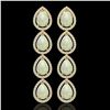 Image 1 : 9.12 ctw Opal & Diamond Micro Pave Halo Earrings 10k Yellow Gold - REF-174K5Y
