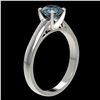 Image 3 : 1.22 ctw Certified Intense Blue Diamond Engagment Ring 10k White Gold - REF-120N3F