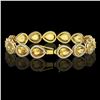 Image 2 : 17.3 ctw Fancy Citrine & Diamond Micro Pave Halo Bracelet 10k Yellow Gold - REF-282M9G