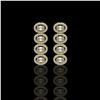Image 1 : 3.84 ctw Oval Cut Diamond Micro Pave Earrings 18K Yellow Gold - REF-334F6M