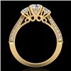Image 1 : 1.81 ctw VS/SI Diamond Art Deco 3 Stone Ring 18k Yellow Gold - REF-225X2A