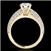 Image 2 : 1.58 ctw Certified Diamond Solitaire Antique Ring 10k Yellow Gold - REF-211K4Y