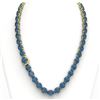 Image 3 : 177 ctw London Blue Topaz & Diamond Micro Necklace 14k Yellow Gold - REF-563W5H