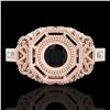 Image 2 : 0.75 ctw Fancy Black Diamond Engagment Art Deco Ring 18k Rose Gold - REF-118Y2X