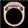 Image 3 : 0.75 ctw Fancy Black Diamond Engagment Art Deco Ring 18k Rose Gold - REF-118Y2X