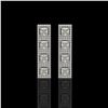 Image 1 : 5.31 ctw Princess Cut Diamond Micro Pave Earrings 18K White Gold - REF-733G8W