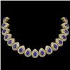 Image 1 : 121.42 ctw Sapphire & Diamond Victorian Necklace 14K Yellow Gold - REF-3331Y5X