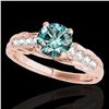 Image 1 : 1.2 ctw SI Certified Fancy Blue Diamond Solitaire Ring 10k Rose Gold - REF-118N6F