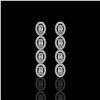 Image 1 : 3.84 ctw Oval Cut Diamond Micro Pave Earrings 18K White Gold - REF-334M6G