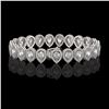 Image 2 : 15.85 ctw Pear Cut Diamond Micro Pave Bracelet 18K White Gold - REF-2168Y2X