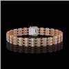 Image 2 : 19.48 ctw Emerald Cut & Oval Diamond Bracelet 18K Rose Gold - REF-2068N4F