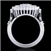 Image 3 : 2.03 ctw Fancy Intense Blue Diamond Art Deco Ring 18k White Gold - REF-245A5N